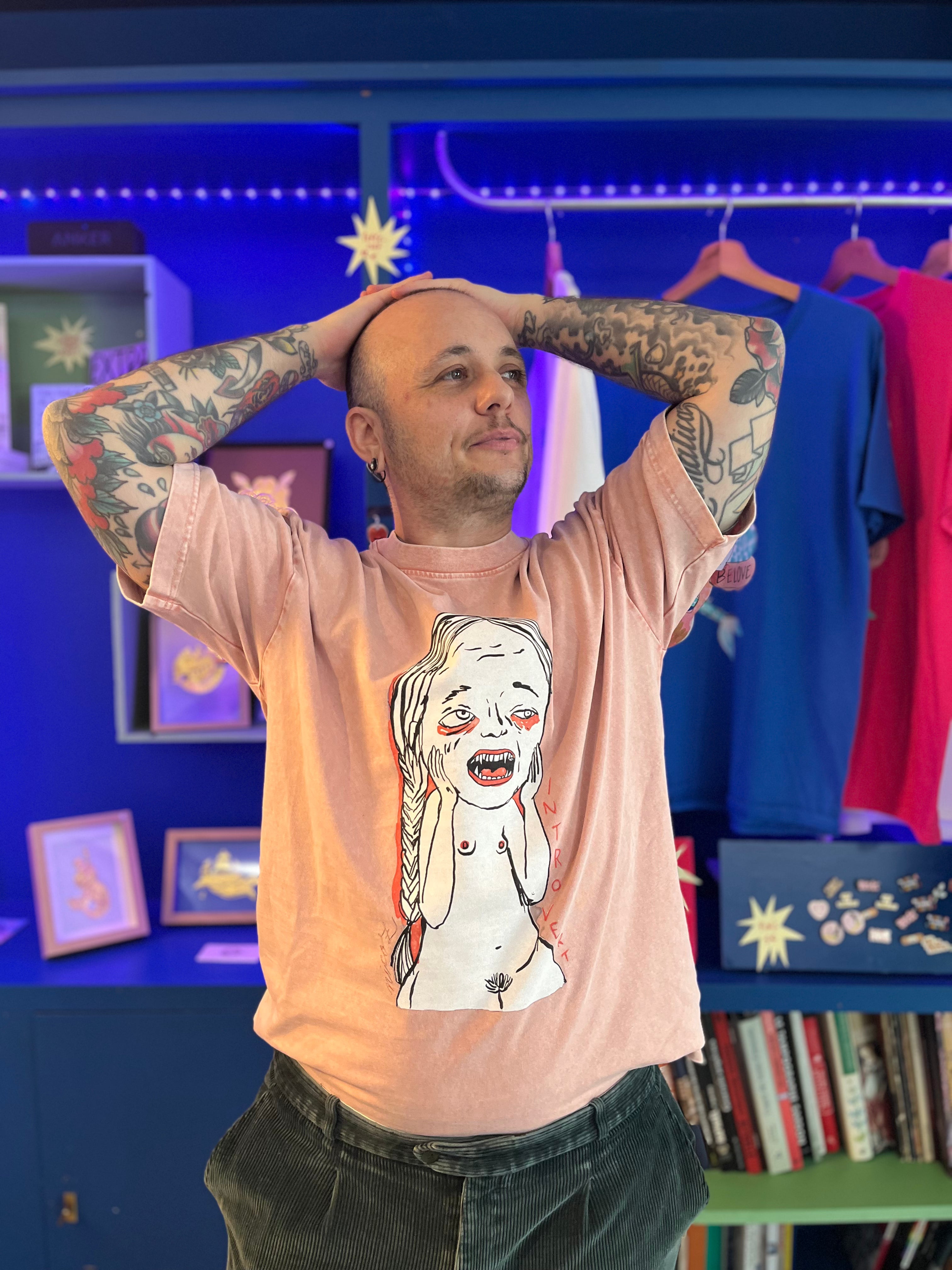 One Tee, Four Humans, Zero Gender: The INTROVERT Oversized Tee in Real Life