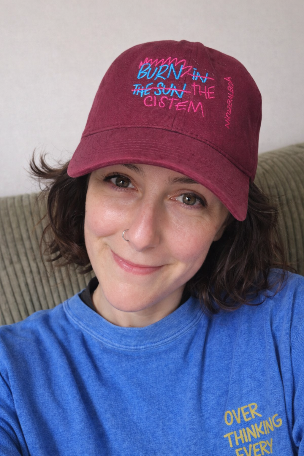 Burn the Cistem — Embroidered Washed Cap