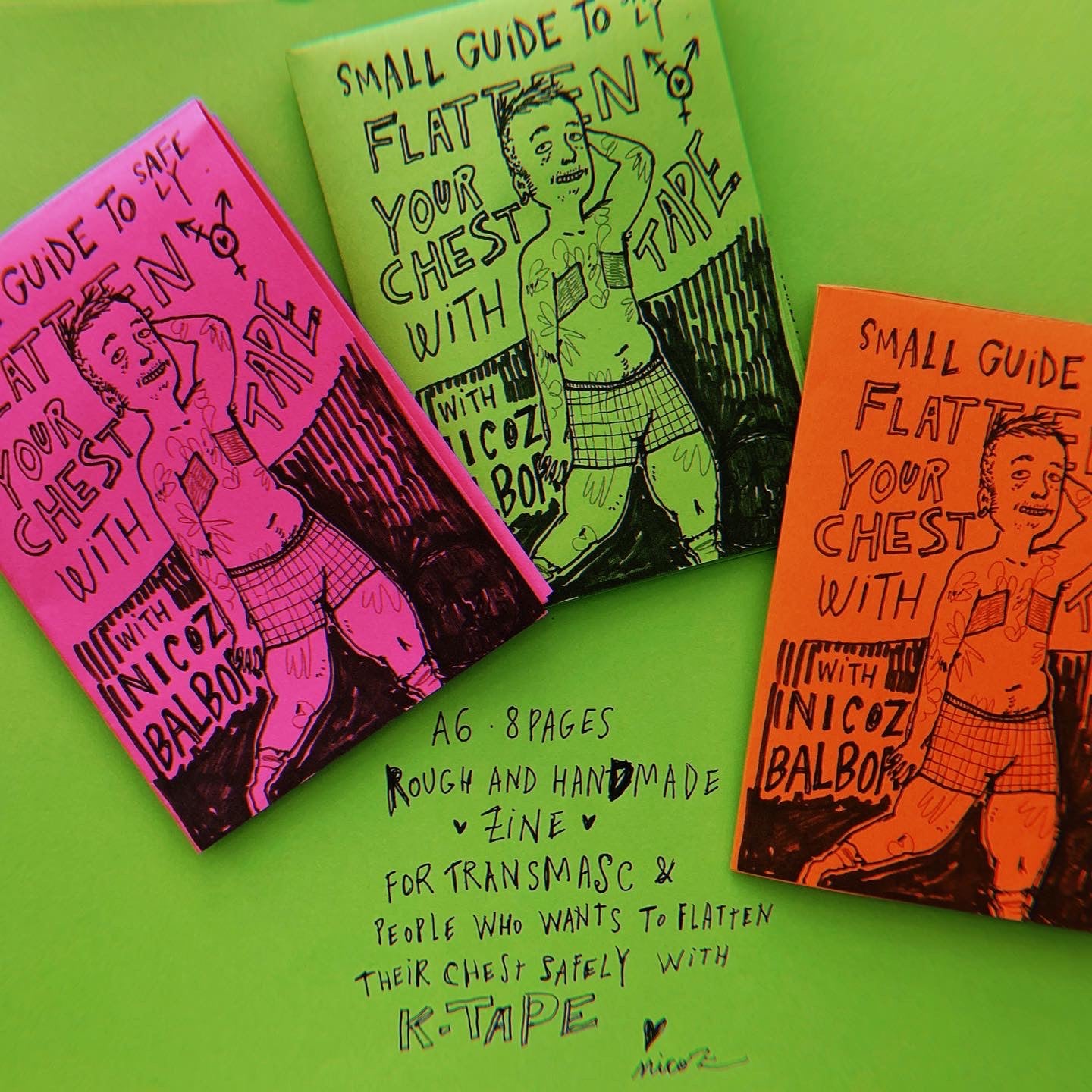 Zine for safely bind your chest