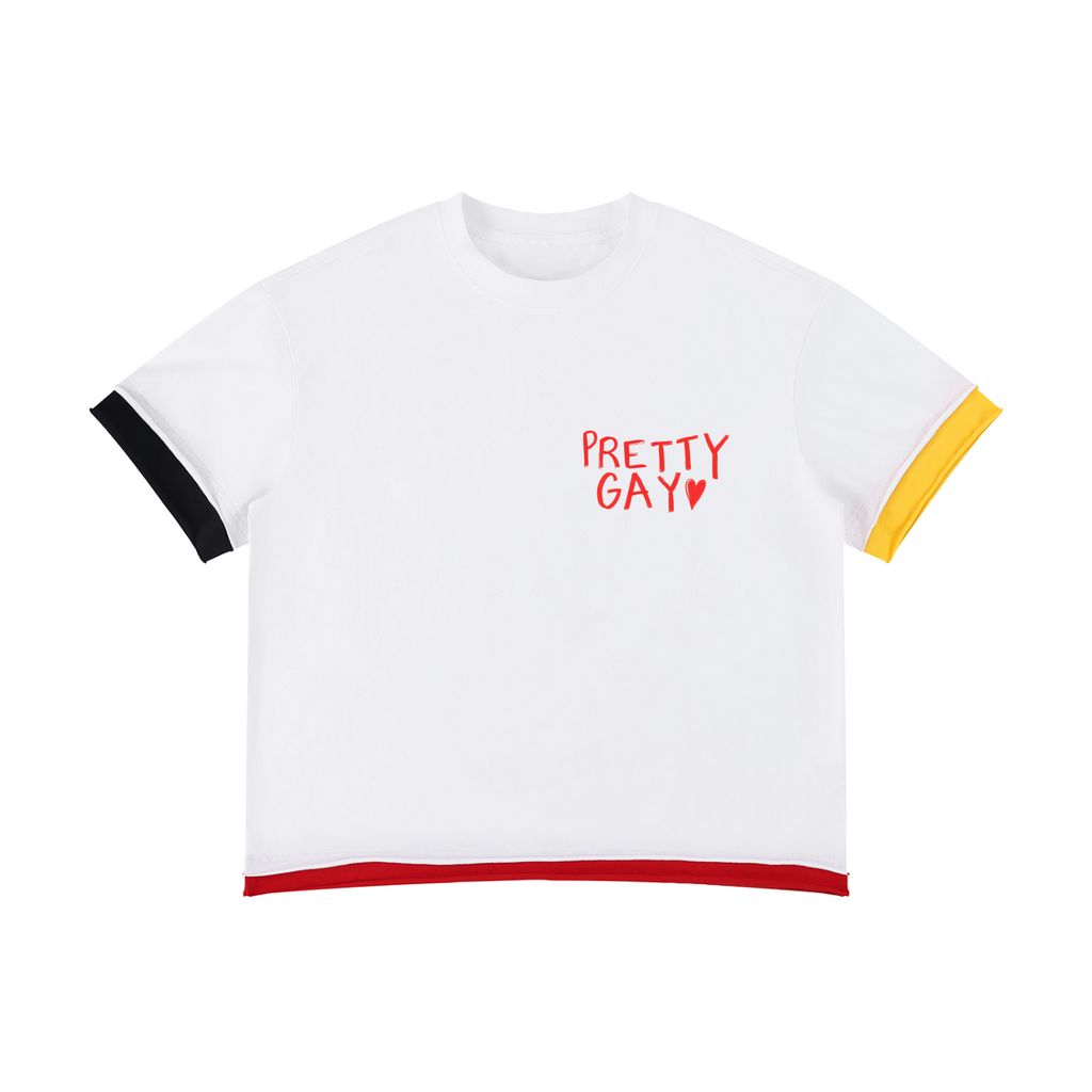 queer tshirt, indie tshirt,pride tshirt,unisex oversized tee,drop shoulder tshirt,pretty gay,queer fashion,queer fashion EU,wearable art