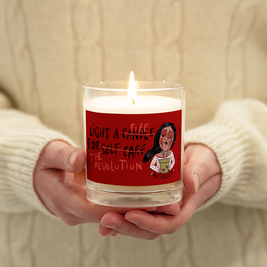 ANTIFASCIST aka Light A Candle For The Revolution - Glass Jar Soy Candle
