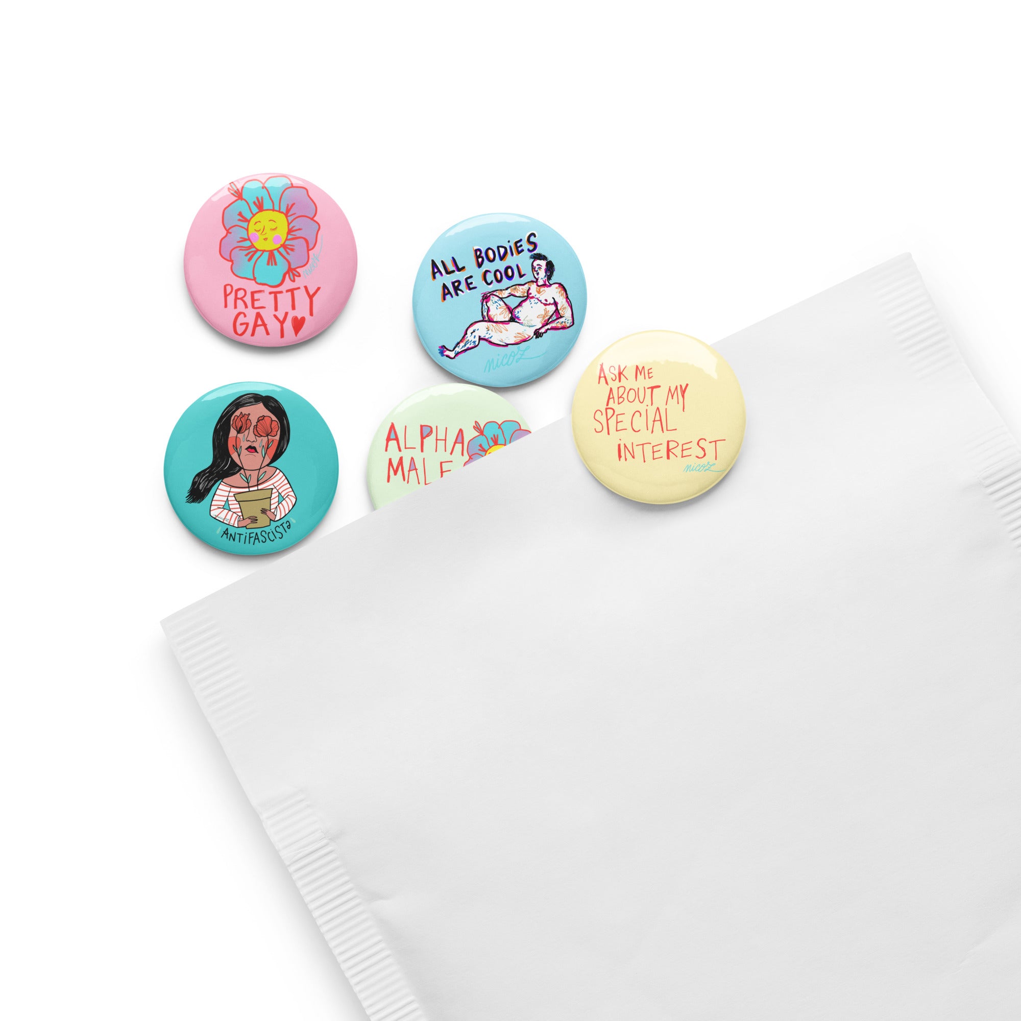 Pretty Woke Pin Pack ♥ — Set of 5