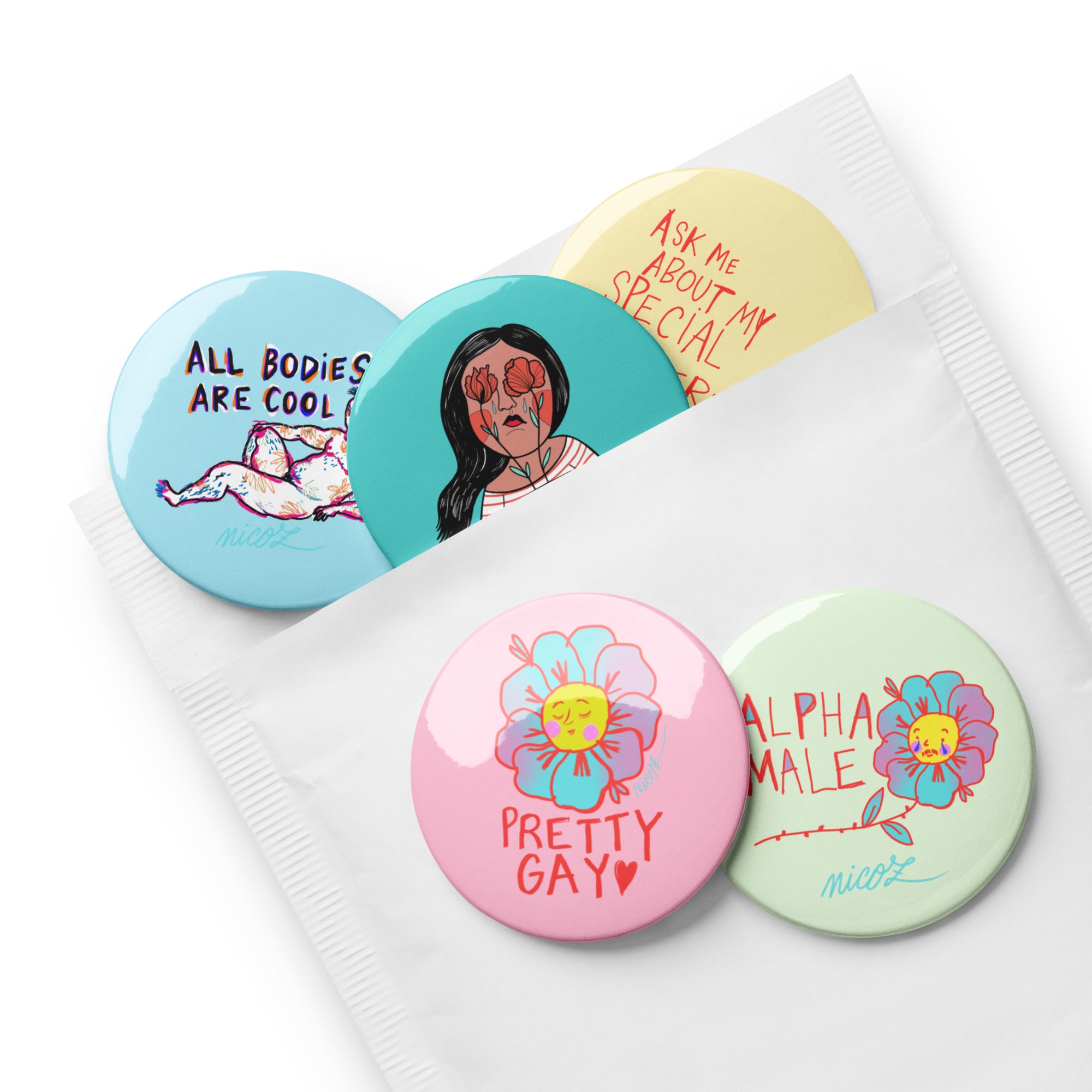 Pretty Woke Pin Pack ♥ — Set of 5