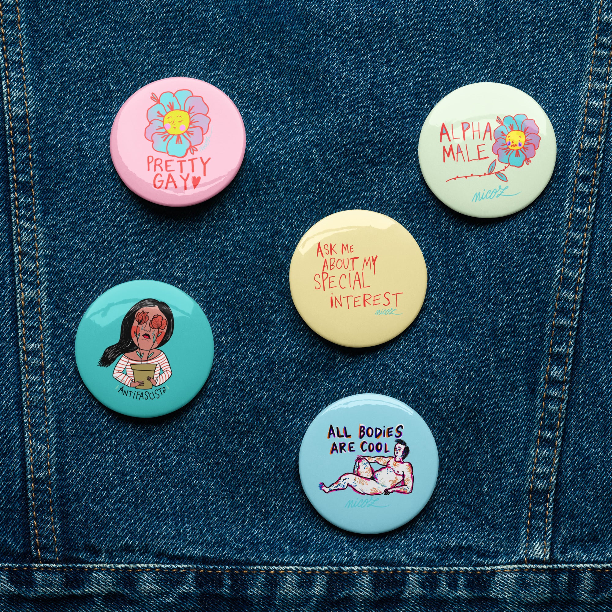 Pretty Woke Pin Pack ♥ — Set of 5