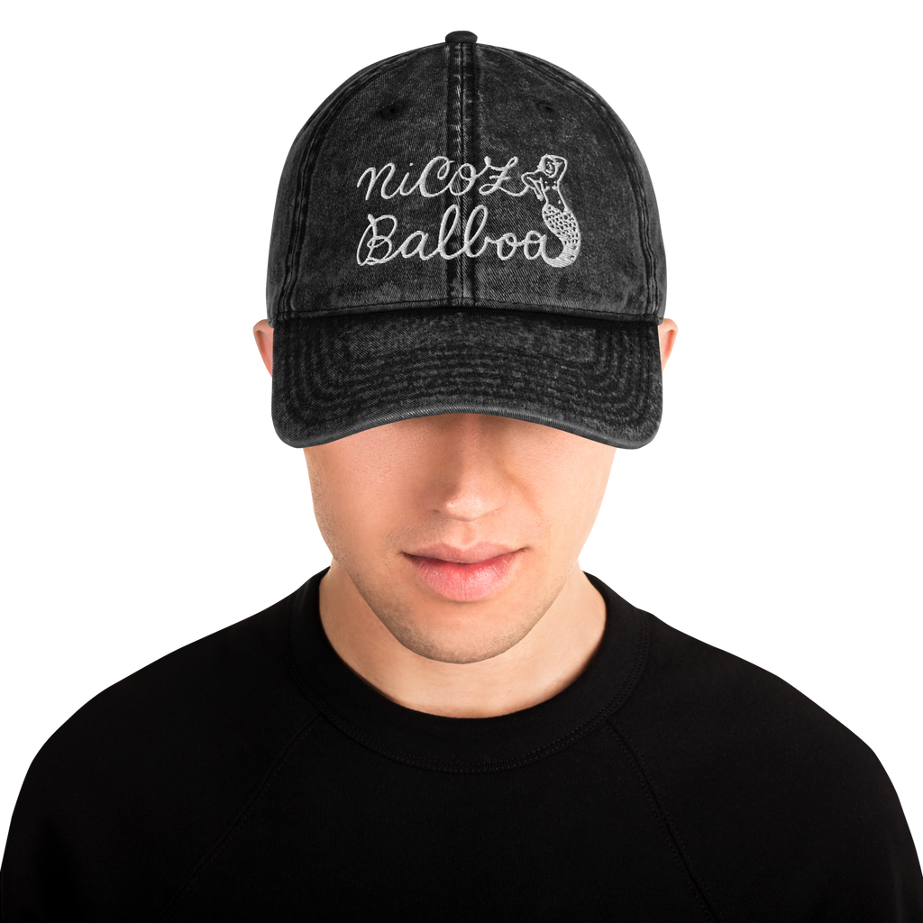 Nicoz Balboa Logo Cap — Vintage Washed Cotton Twill Hat