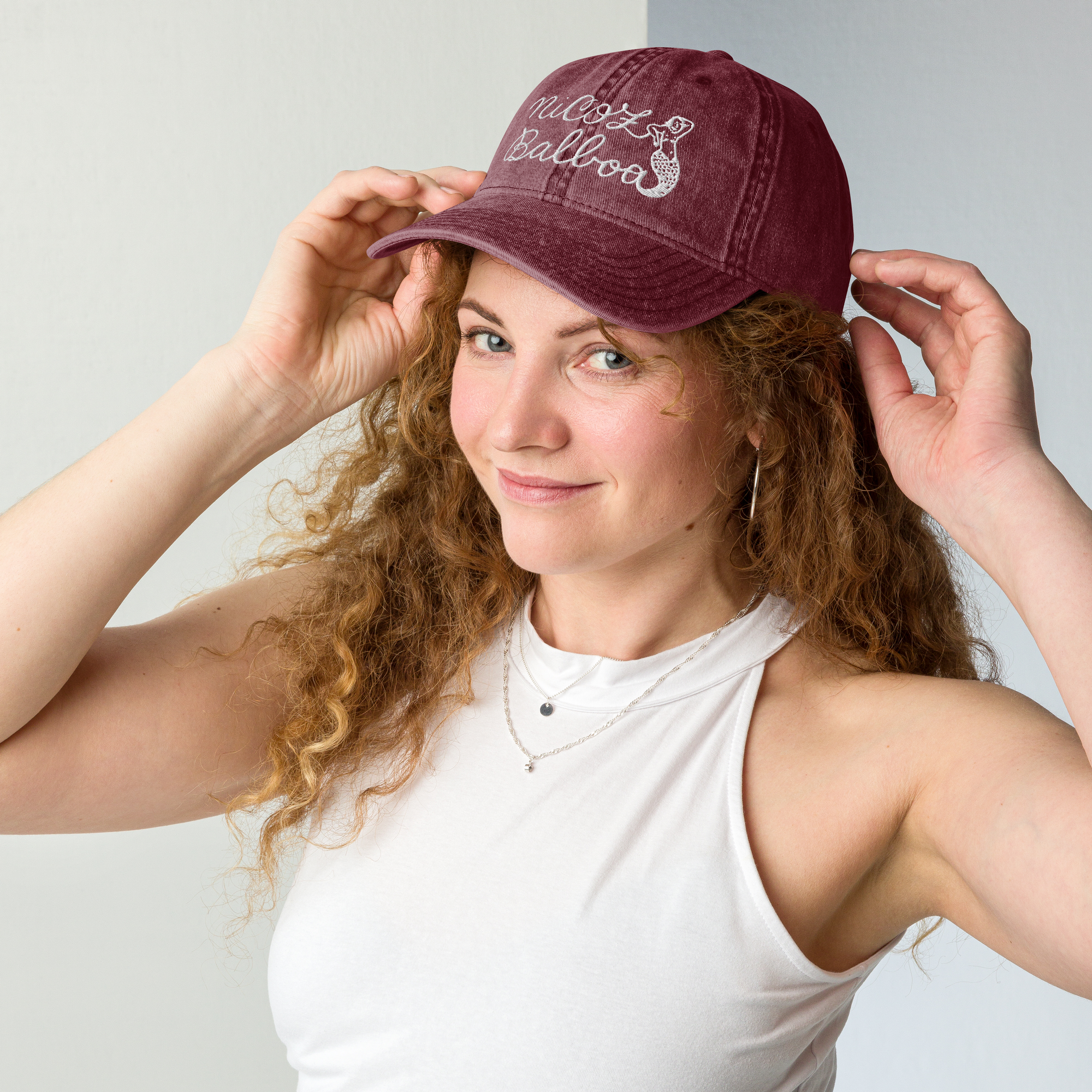 Nicoz Balboa Logo Cap — Vintage Washed Cotton Twill Hat