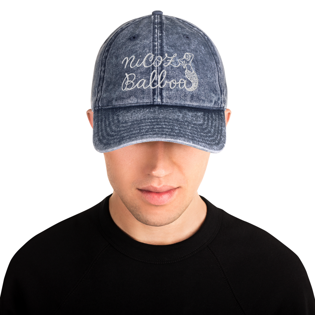 Nicoz Balboa Logo Cap — Vintage Washed Cotton Twill Hat